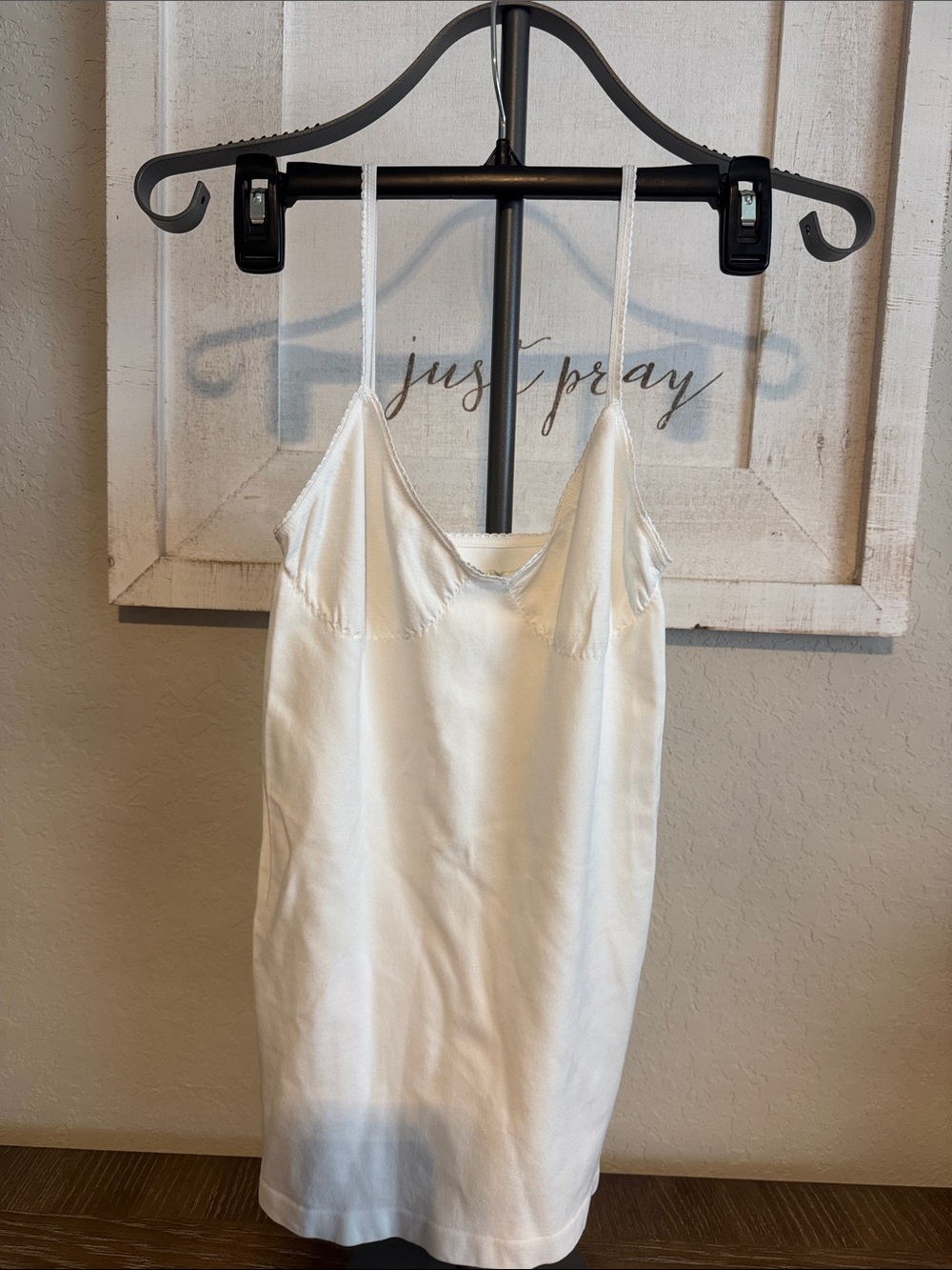 White Cotton Chemise Slip Dress - Women Intimates